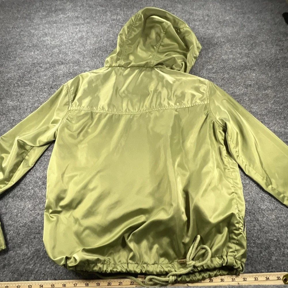 Michael Kors Packable Hooded Windbreaker Jacket - Light Sage Green Women Small